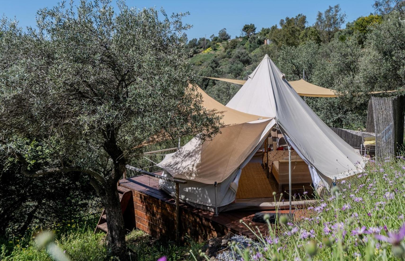 Campo Agave Luxury Tents Sayalonga Bagian luar foto